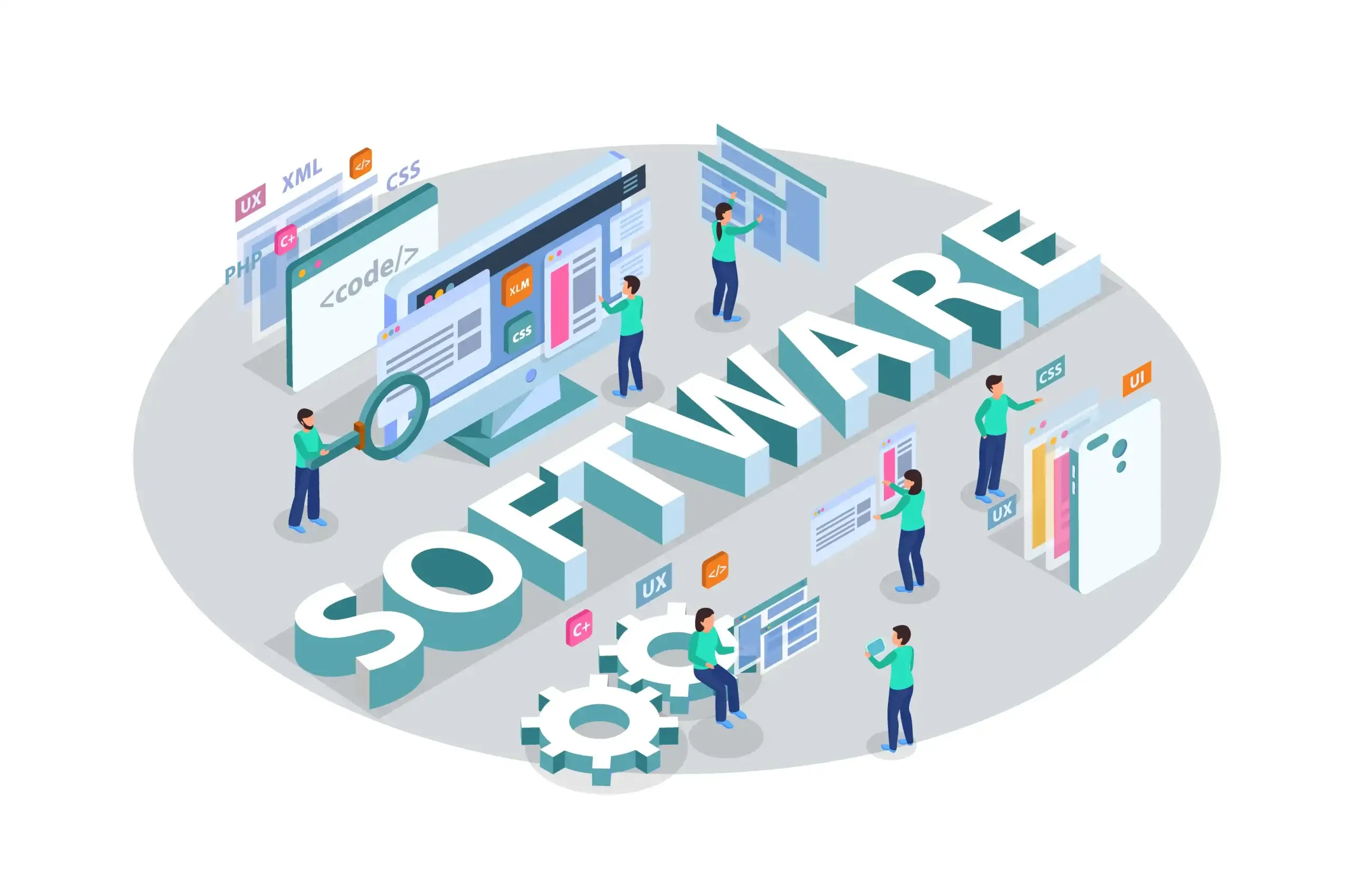 Developers working on software design, coding, UX, and interface development processes.